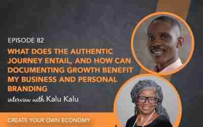 Episode 82- What does the authentic journey entail, and how can documenting growth benefit my business and personal branding: Insights from Kalu Kalu